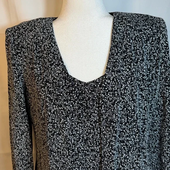 Alex Evenings Women’s Black Sparkle Tank & Jacket Vintage Size Large Evening Out - Picture 2 of 16